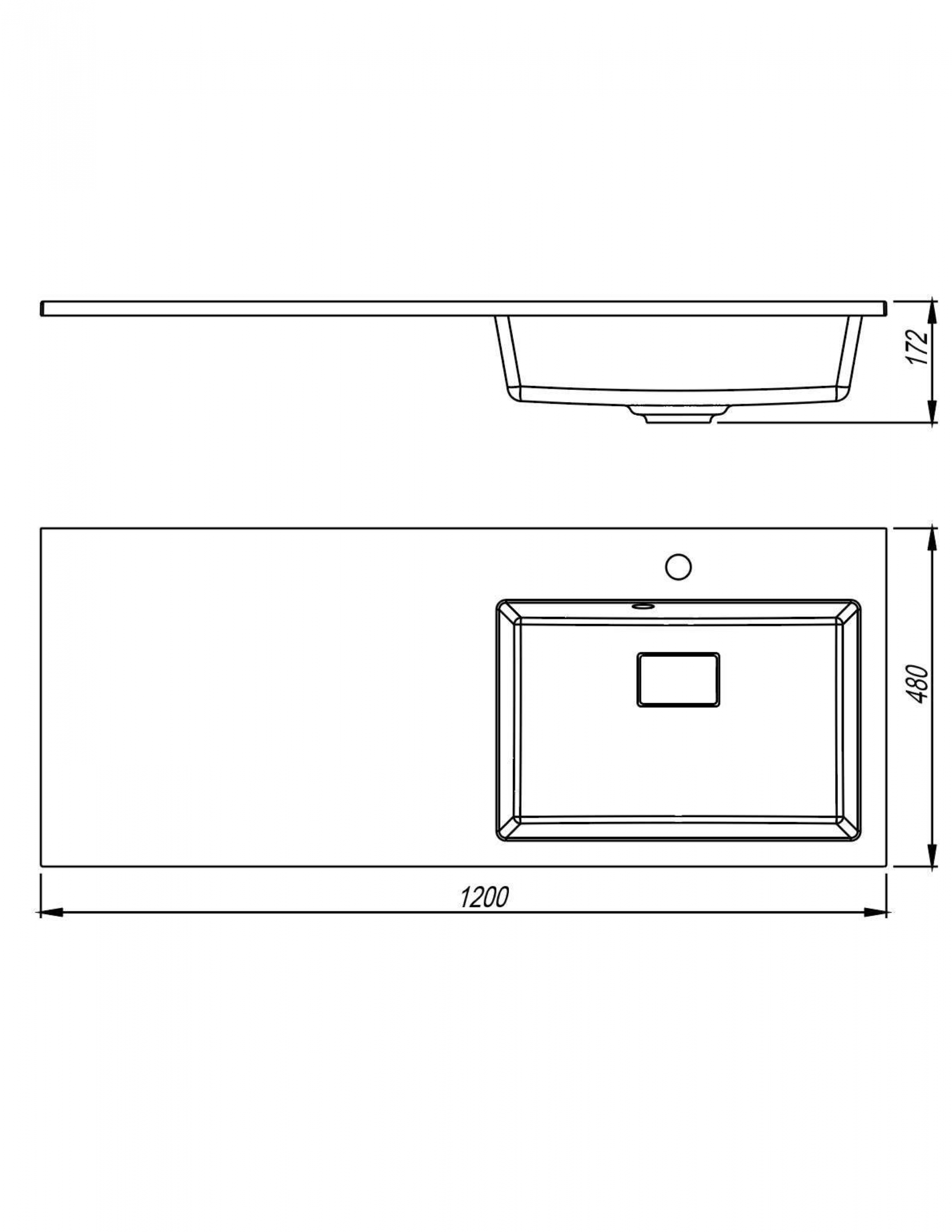 картинка Раковина Florentina АВАНТИ АВАНТИ 1200R 