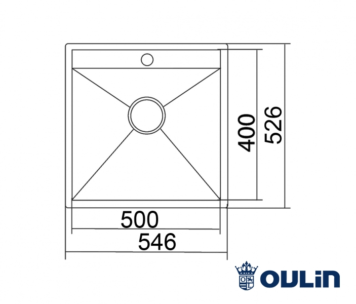 картинка Мойка для кухни Oulin OL-F121X 