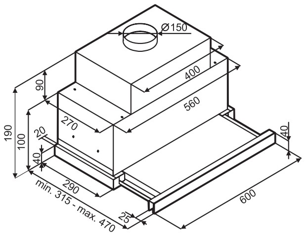 картинка Кухонная вытяжка Maunfeld GALAXY 60 WHITE 