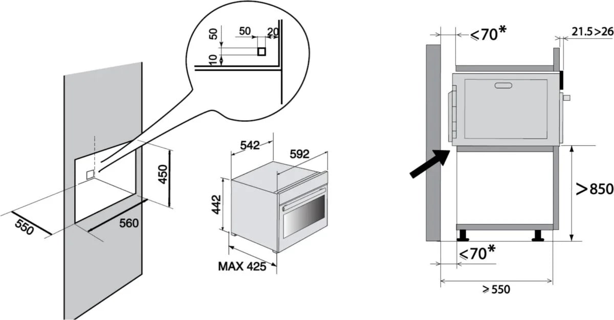 картинка Электрический паровой шкаф De Dietrich DKV4530X Stellar Steel 