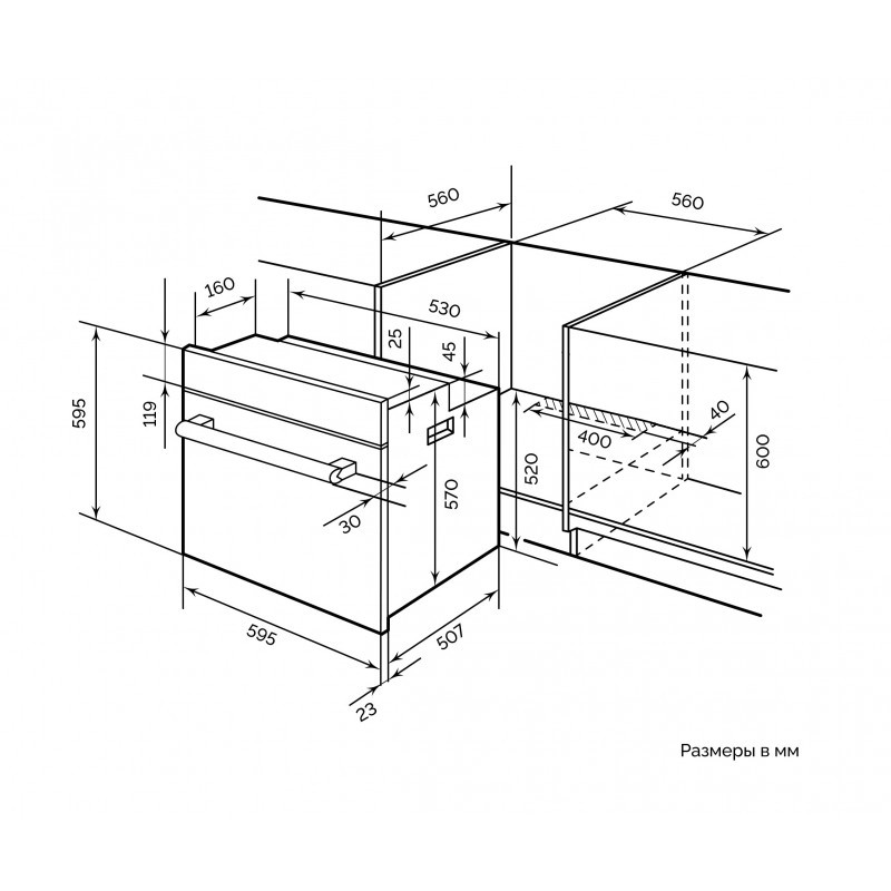 картинка Духовой шкаф Lex EDP 093 BL 