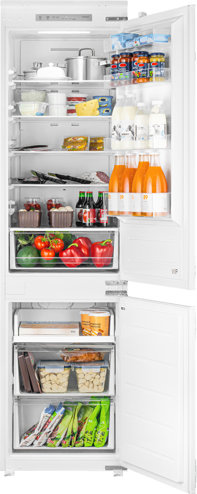 картинка Встраиваемый холодильник Weissgauff WRKI 195 Total NoFrost Inverter 