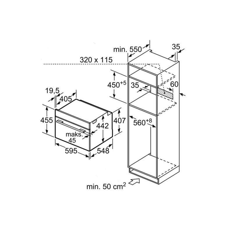 картинка Электрический духовой шкаф с функцией СВЧ Bosch CMG633BB1 черный 