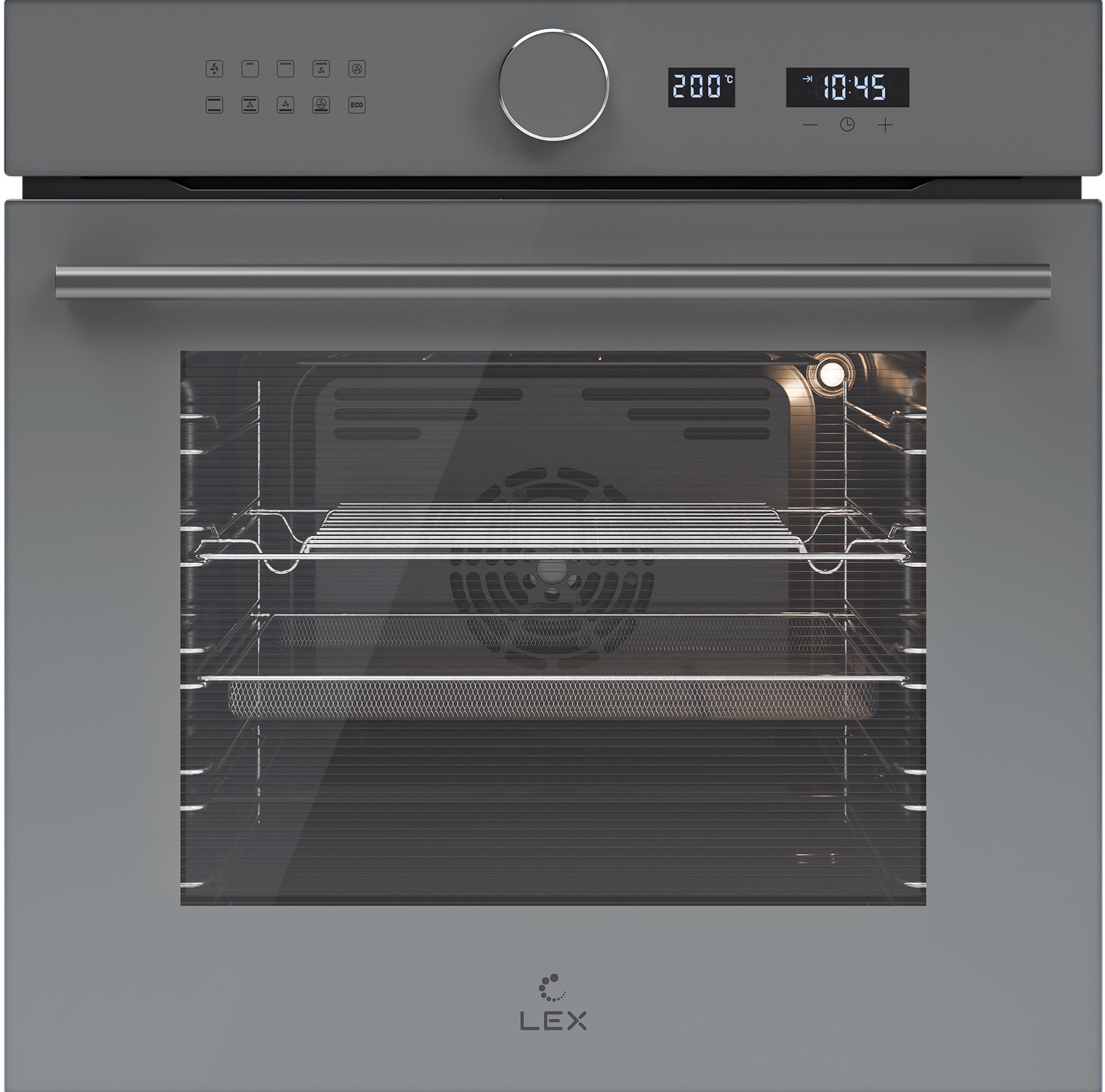 картинка Электрический духовой шкаф Lex EDM 1002 ONE GR серый  картинка Электрический духовой шкаф Lex EDM 1002 ONE GR серый