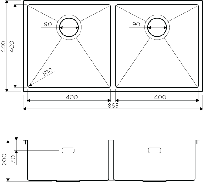 картинка Мойка для кухни Omoikiri Taki-86-2-IN 