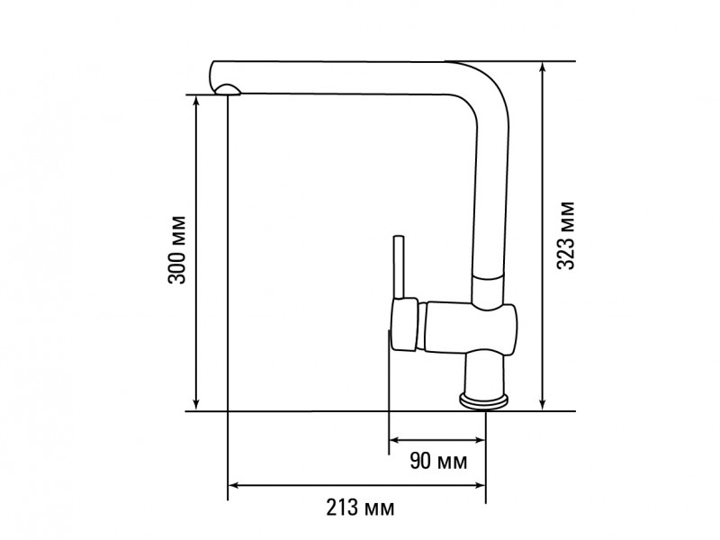 картинка Смеситель Gerdamix NEVADA высокий излив черный (DG-205) 