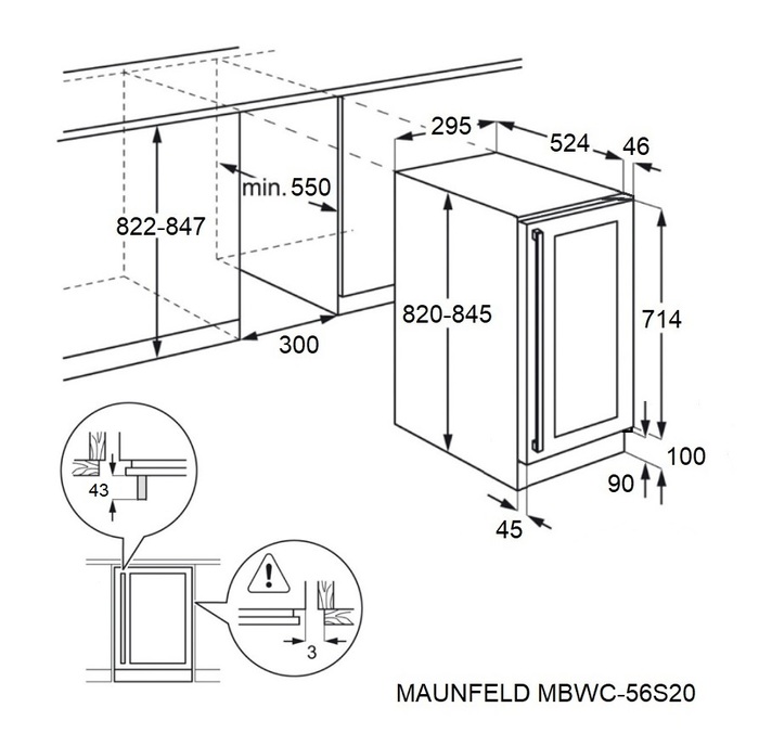 картинка Винный шкаф Maunfeld MBWC-56S20 