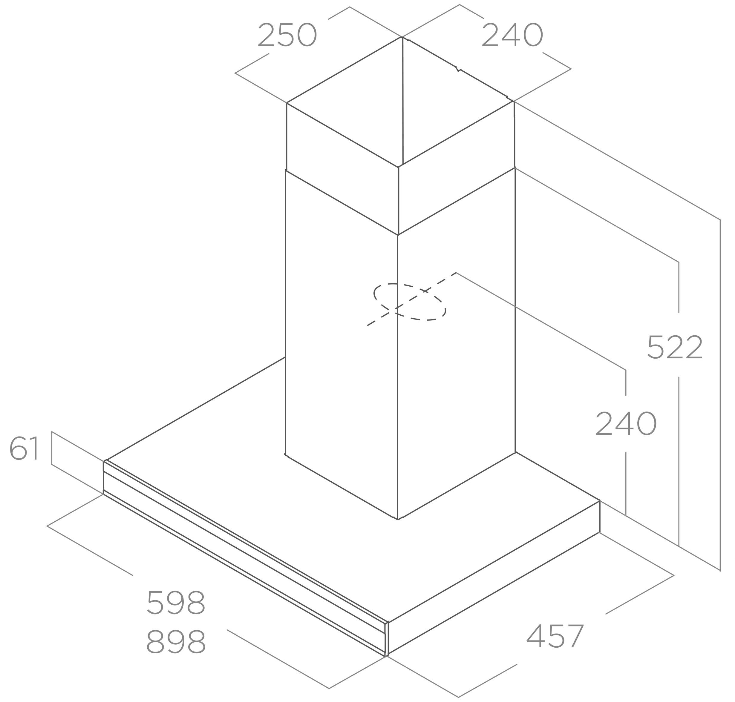 картинка Кухонная вытяжка Elica ADELE @ BLIX/A/60 