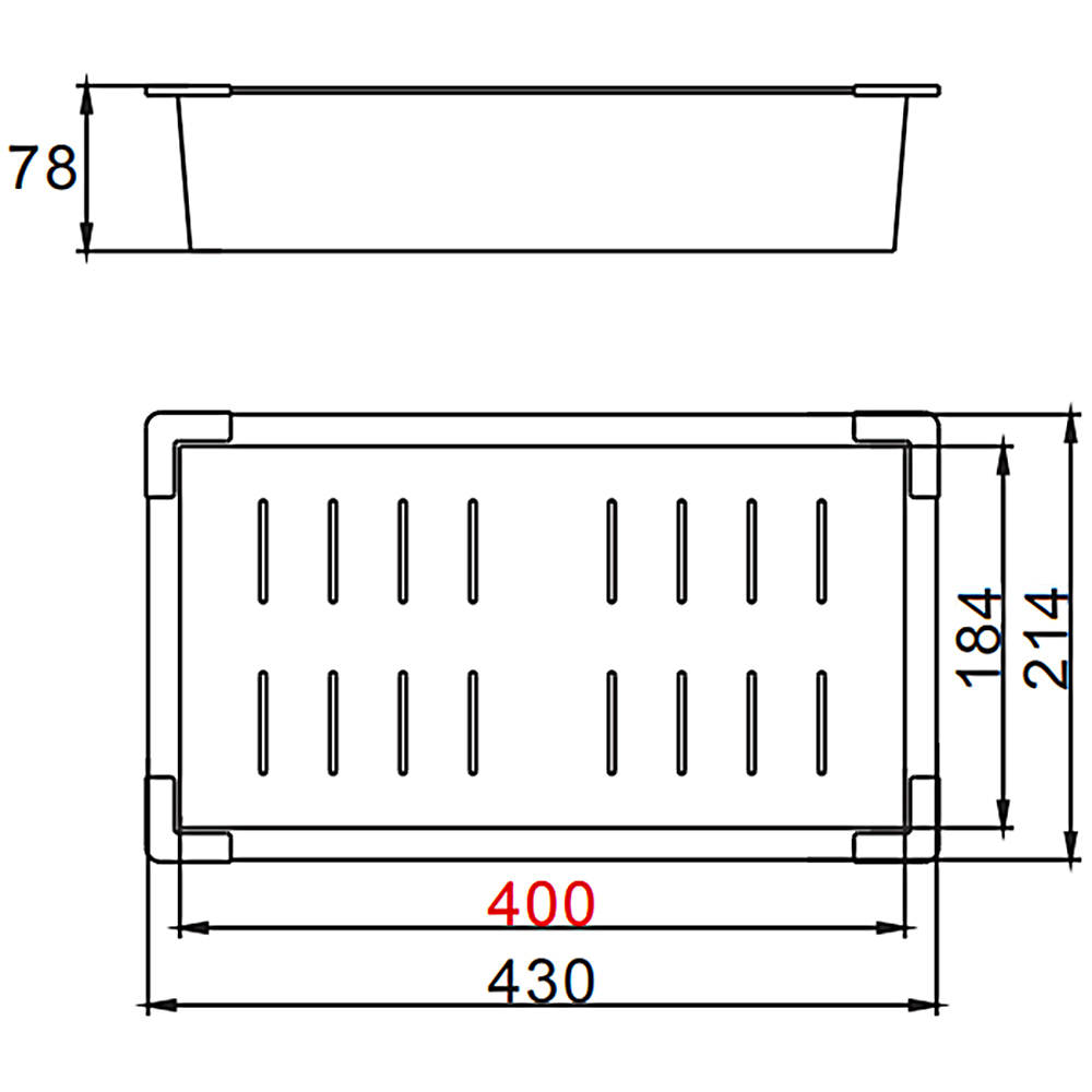 картинка Коландер Ledeme K30340B графит  картинка Коландер Ledeme K30340B графит