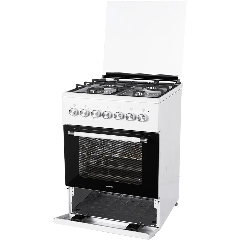 картинка Комбинированная кухонная плита Nordfrost GE 6064 W  картинка Комбинированная кухонная плита Nordfrost GE 6064 W