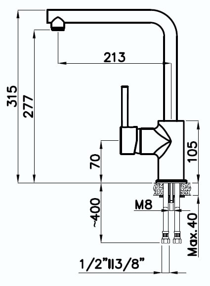 картинка Смеситель Rivelato Vico 9021603 