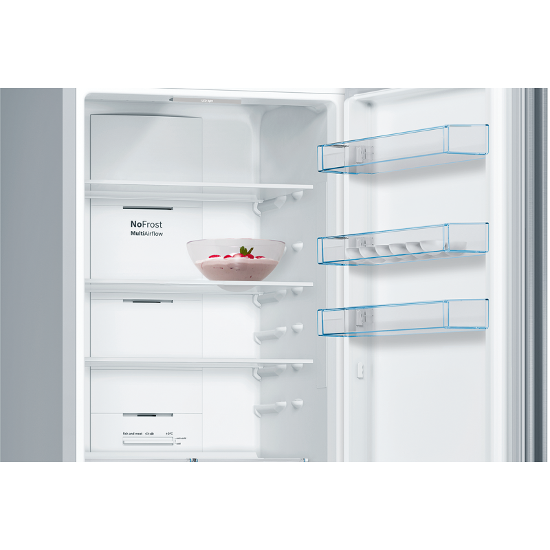 картинка Отдельностоящий холодильник Bosch KGN39XI30U нержавеющая сталь 