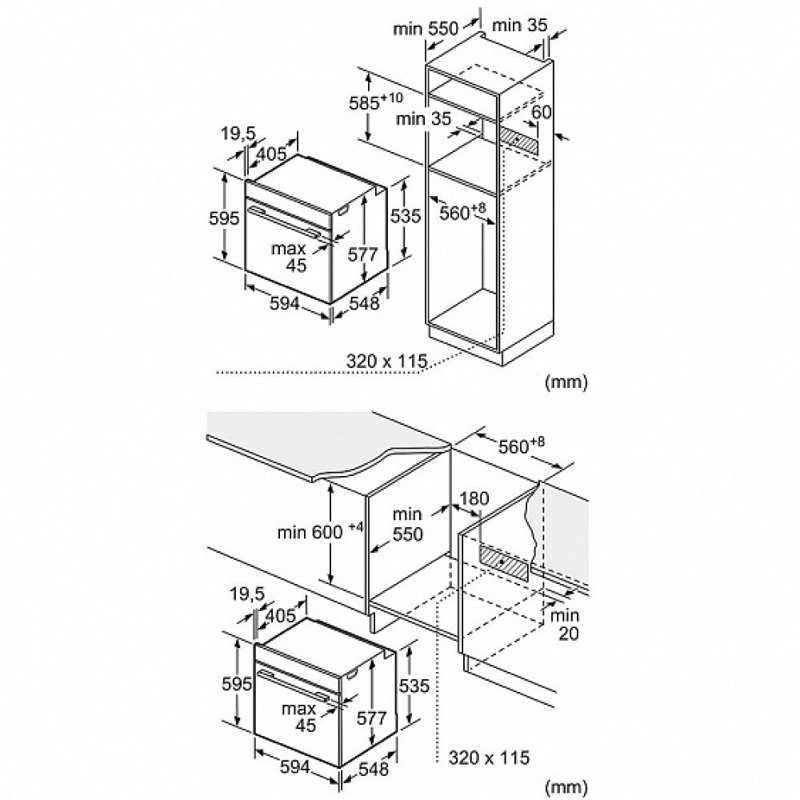 картинка Электрический духовой шкаф Bosch HBG978NB1 черный 