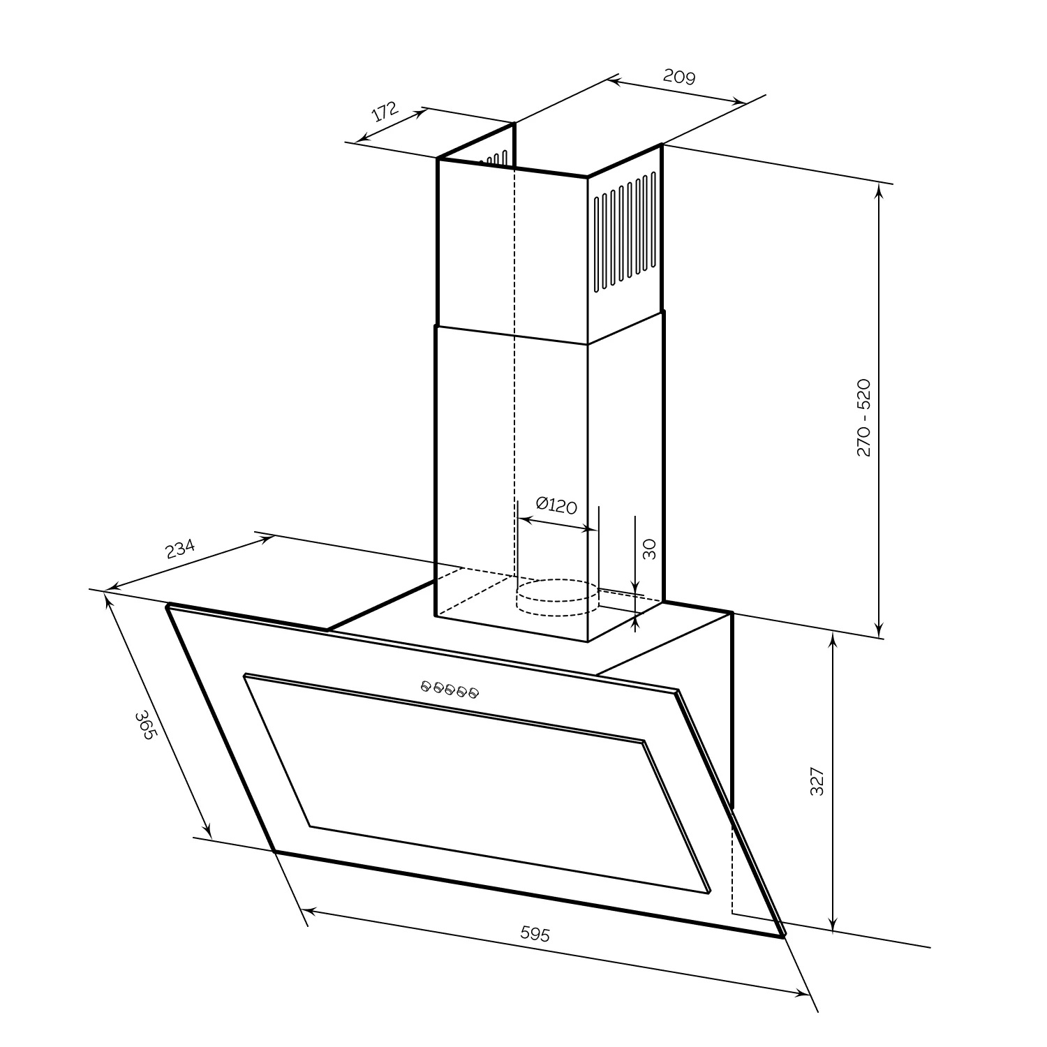 картинка Кухонная вытяжка Lex MIO G 600 WHITE  картинка Кухонная вытяжка Lex MIO G 600 WHITE