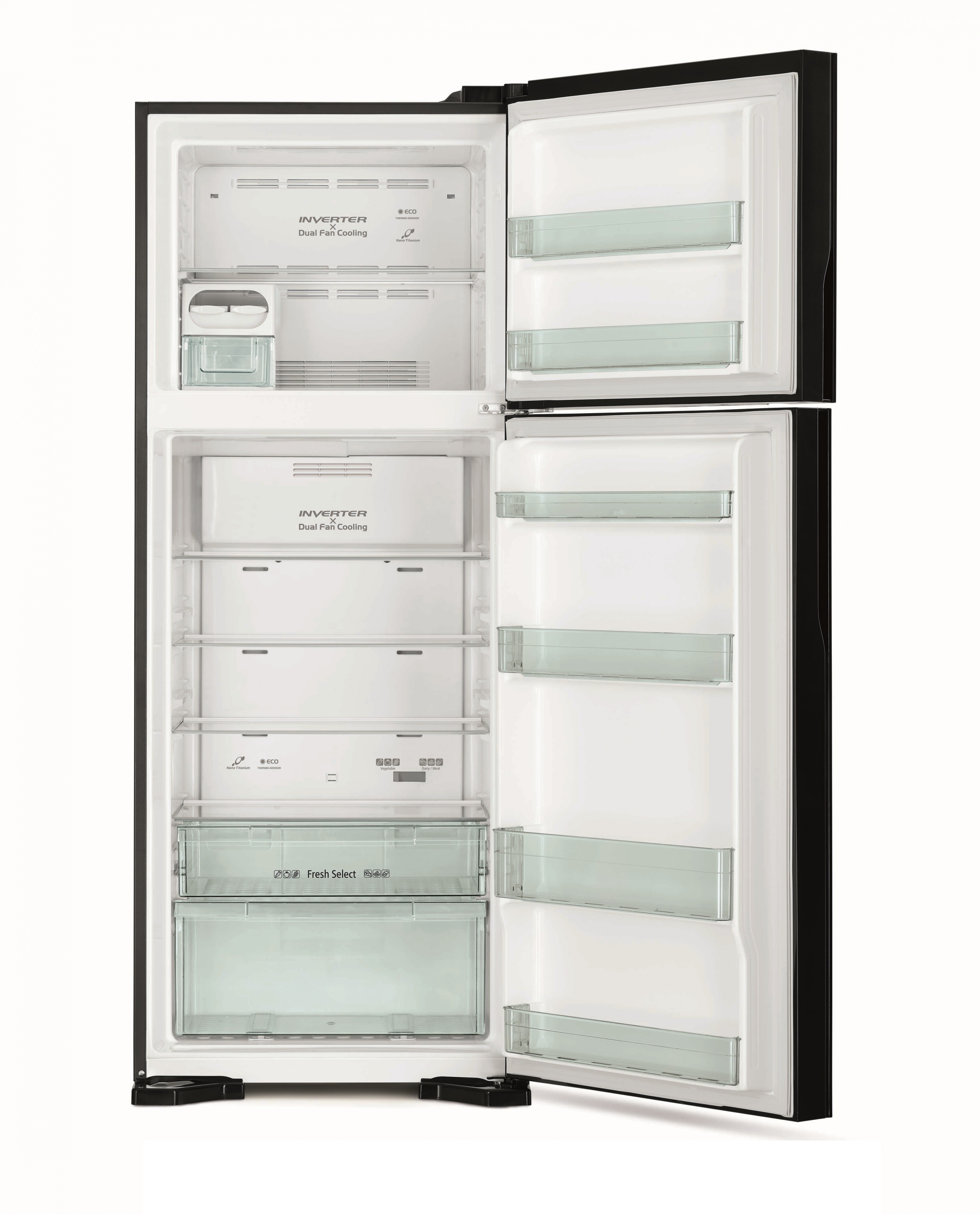 картинка Отдельностоящий холодильник Hitachi HRTN7489DFBBKCS черный 