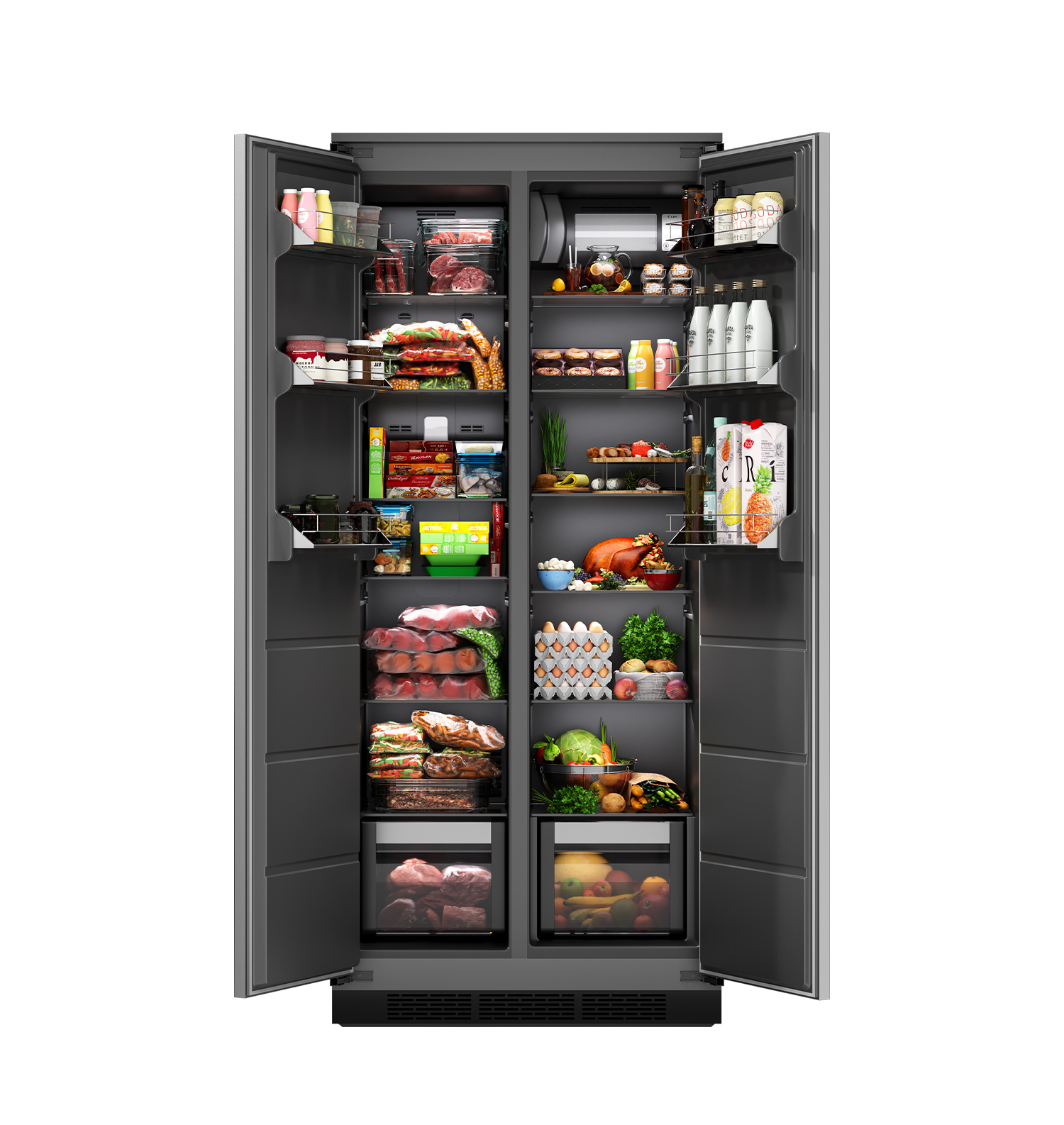 картинка Встраиваемый холодильник Lex LBI400SB Grey 