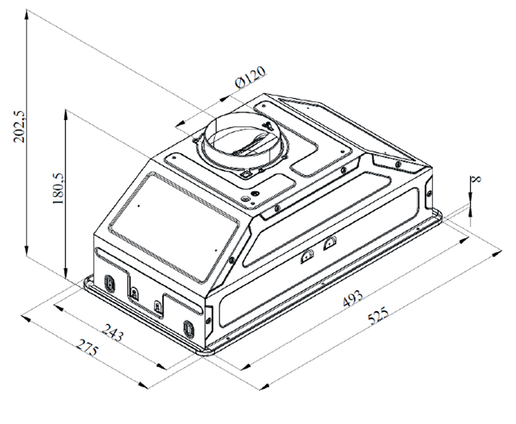 картинка Кухонная вытяжка Monsher INHIT 60 Noir 