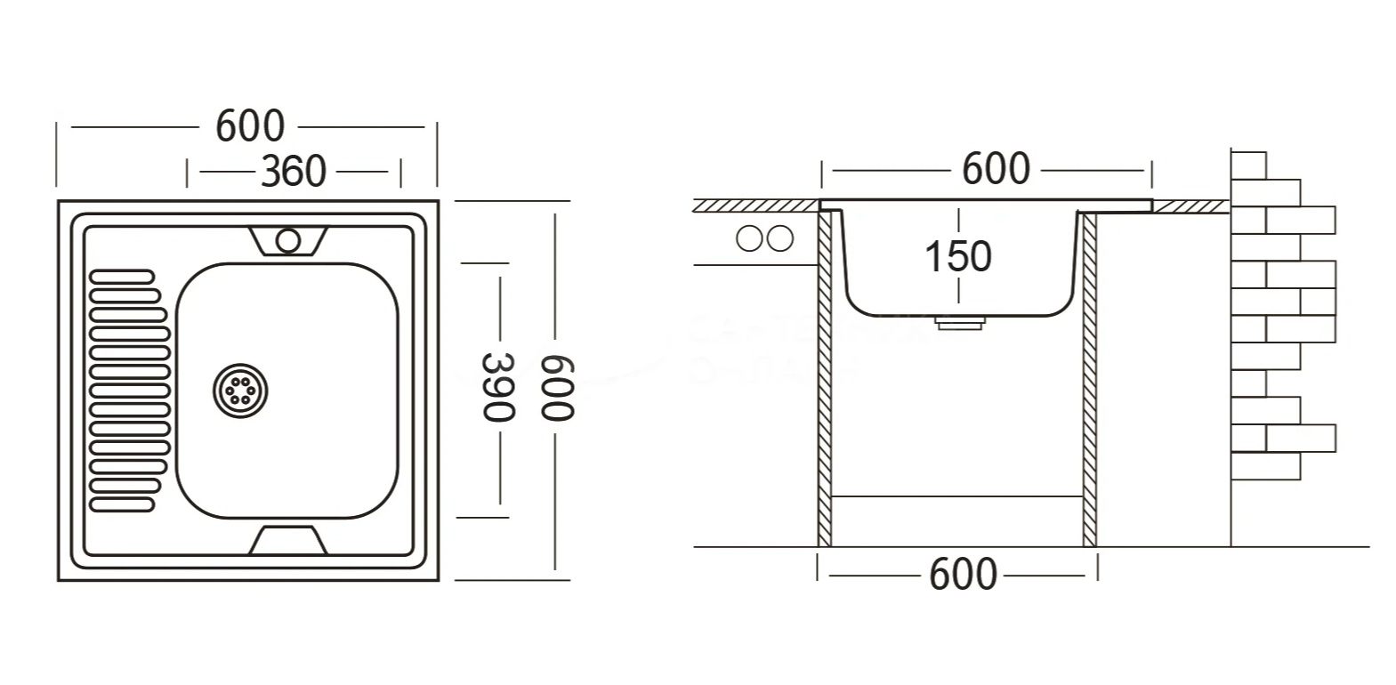 картинка Мойка Ukinox STD600.600 ---5C 0RS  картинка Мойка Ukinox STD600.600 ---5C 0RS