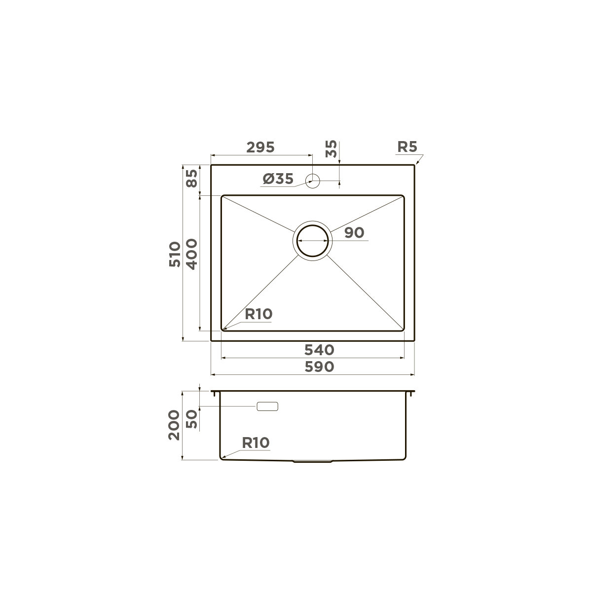 картинка Мойка для кухни Omoikiri Akisame-59-LG 