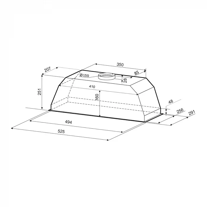 картинка Кухонная вытяжка Krona ADEL 600 INOX PB 