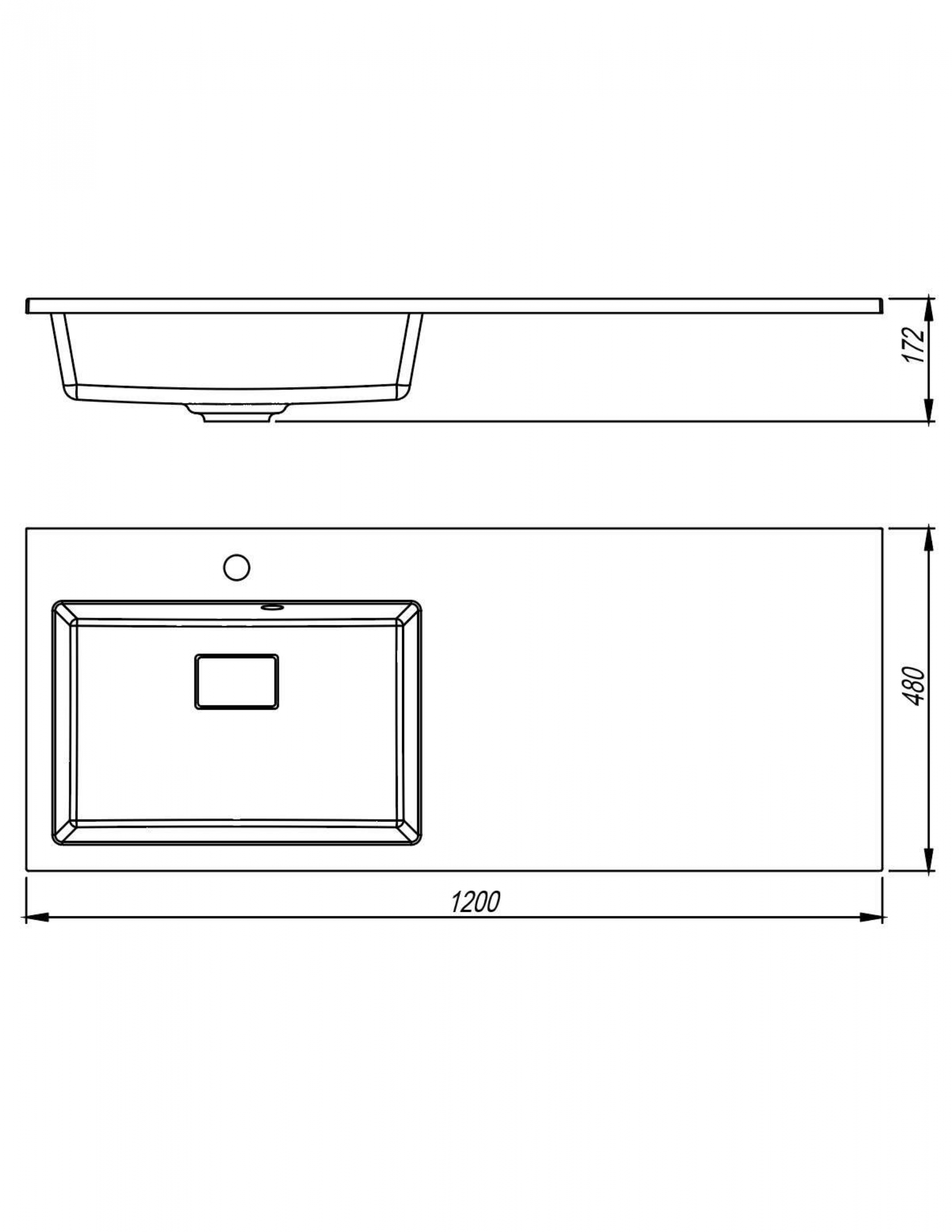 картинка Раковина Florentina АВАНТИ 1200L 