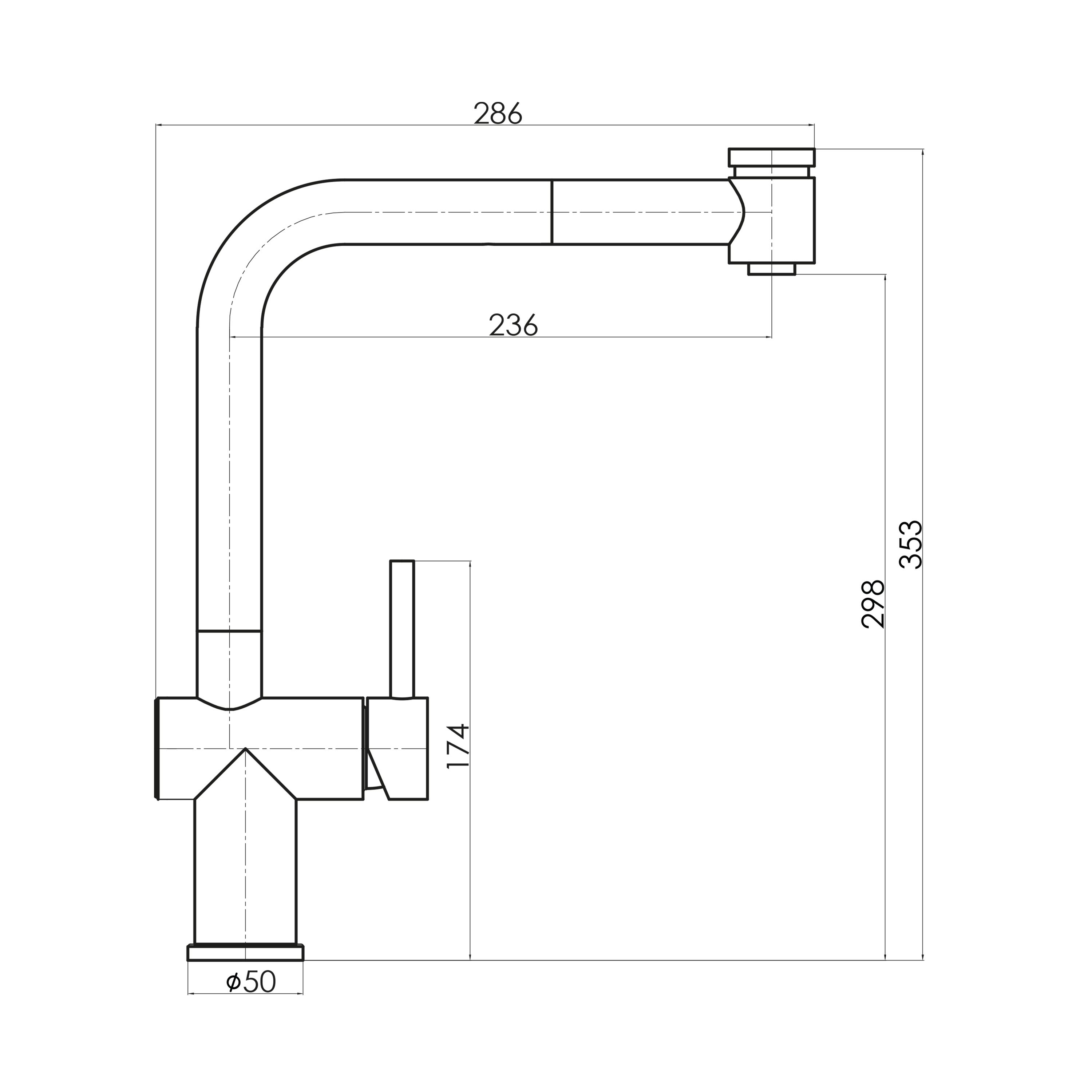 картинка Смеситель с выдвижным изливом Florentina ПАЛЕРМО 