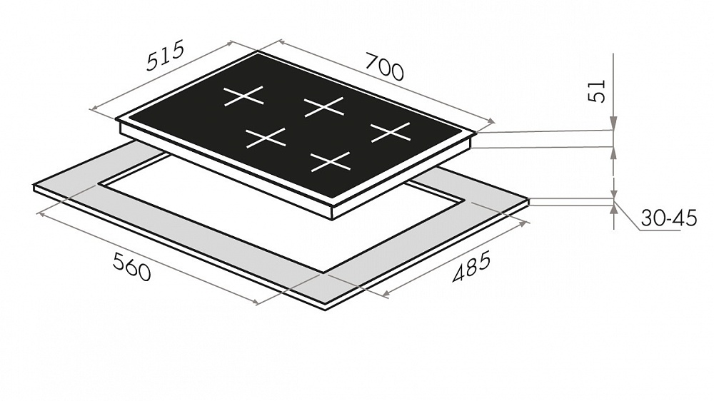 картинка Варочная панель Maunfeld EGHE.75.33CB/G 