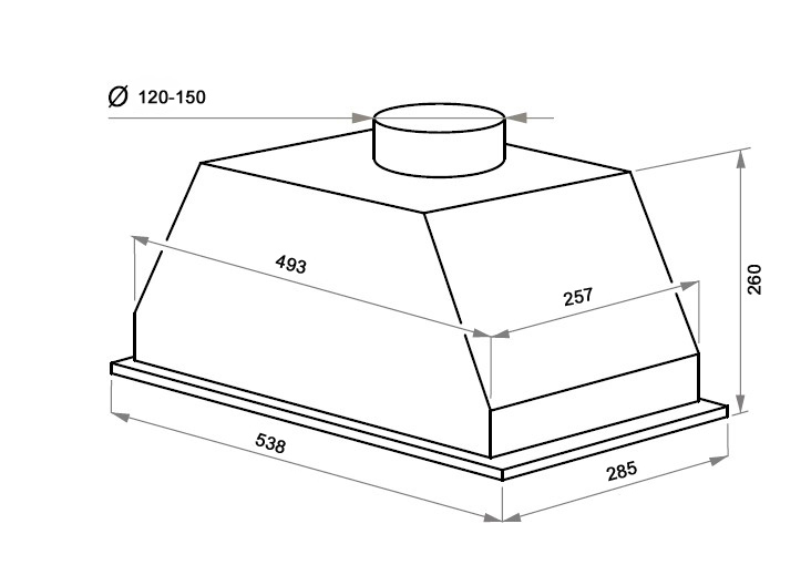 картинка Кухонная вытяжка Maunfeld URANIA 53 INOX 
