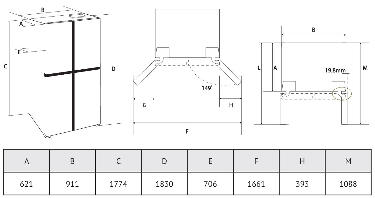 картинка Отдельностоящий холодильник Kuppersberg NFFD 185 DX 