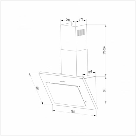 картинка Кухонная вытяжка наклонная Hebermann HBKH 60.2 W  картинка Кухонная вытяжка наклонная Hebermann HBKH 60.2 W