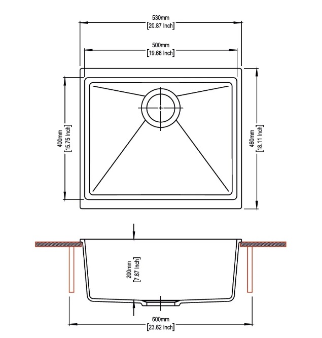 картинка Кухонная мойка Longran Geos GES530.460 