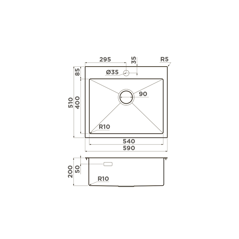 картинка Мойка для кухни Omoikiri Akisame-59-GM 