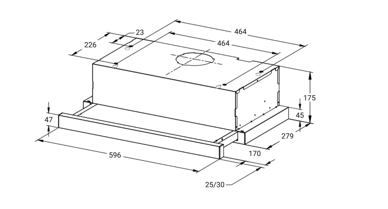 картинка Кухонная вытяжка Weissgauff TEL 600 Black Glass 