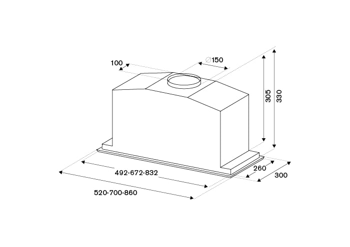 картинка Кухонная вытяжка Bertazzoni KIN86MOD1XB 