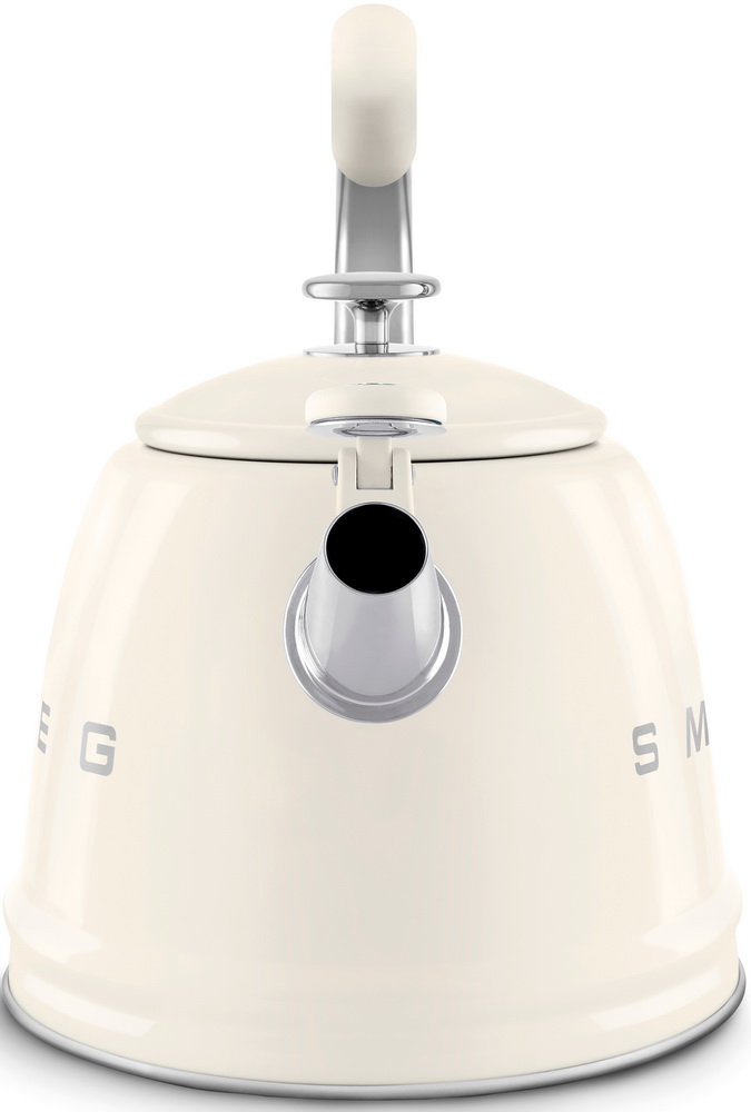 картинка Чайник со свистком Smeg WKF01CR кремовый 