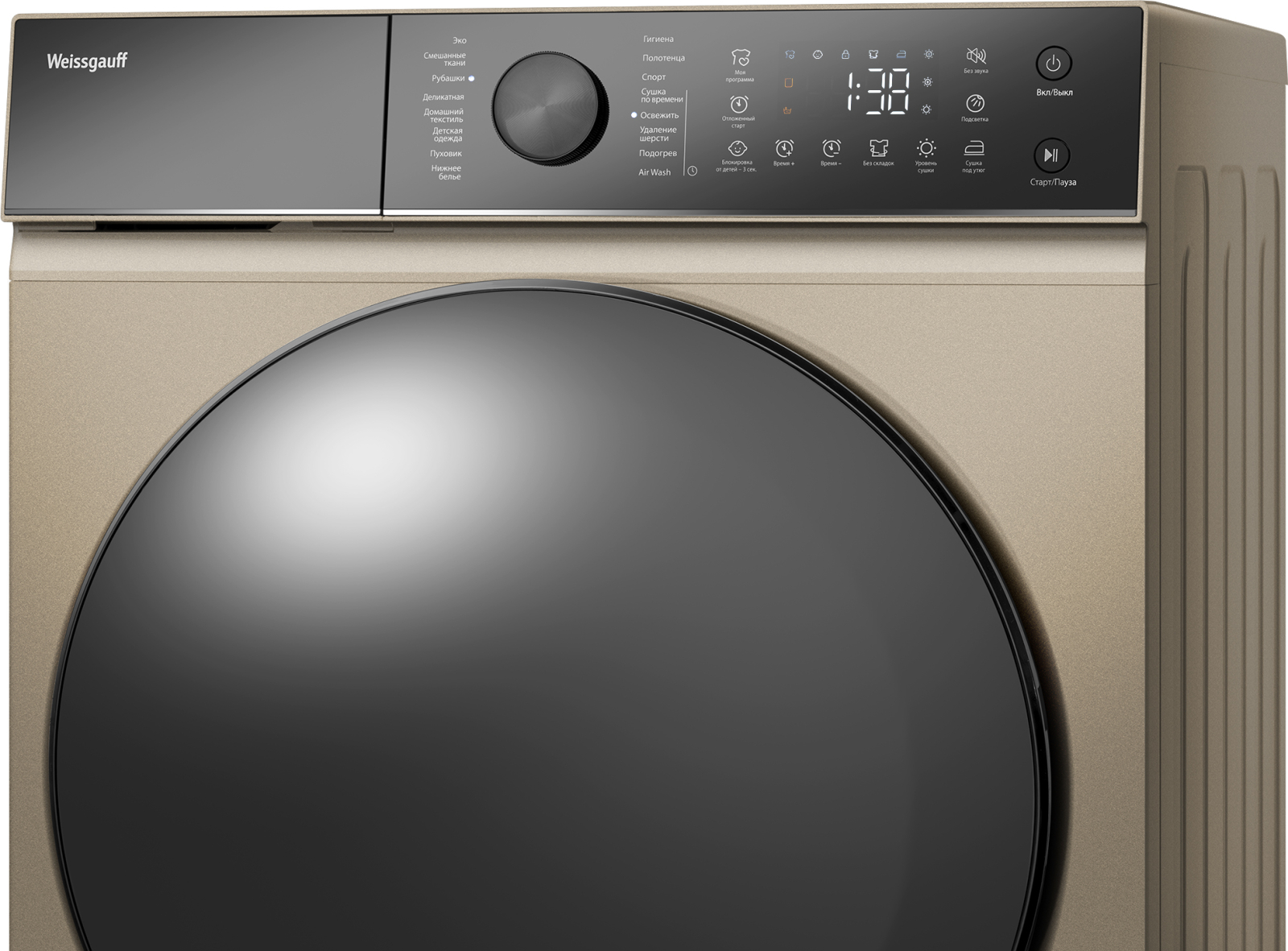 картинка Сушильная машина Weissgauff WD 5910 Heat Pump Champagne 