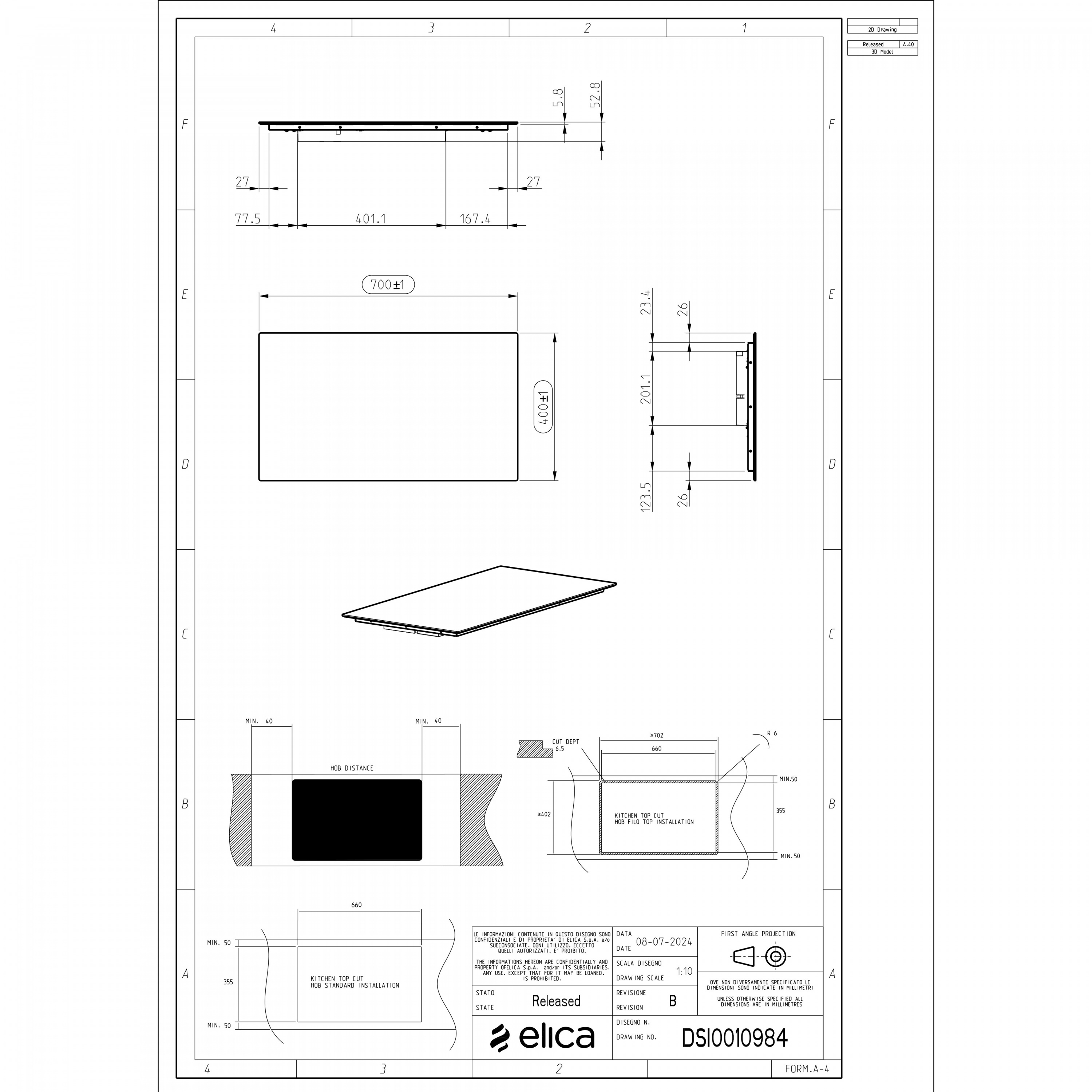 картинка Индукционная варочная панель Elica RATIO 702 