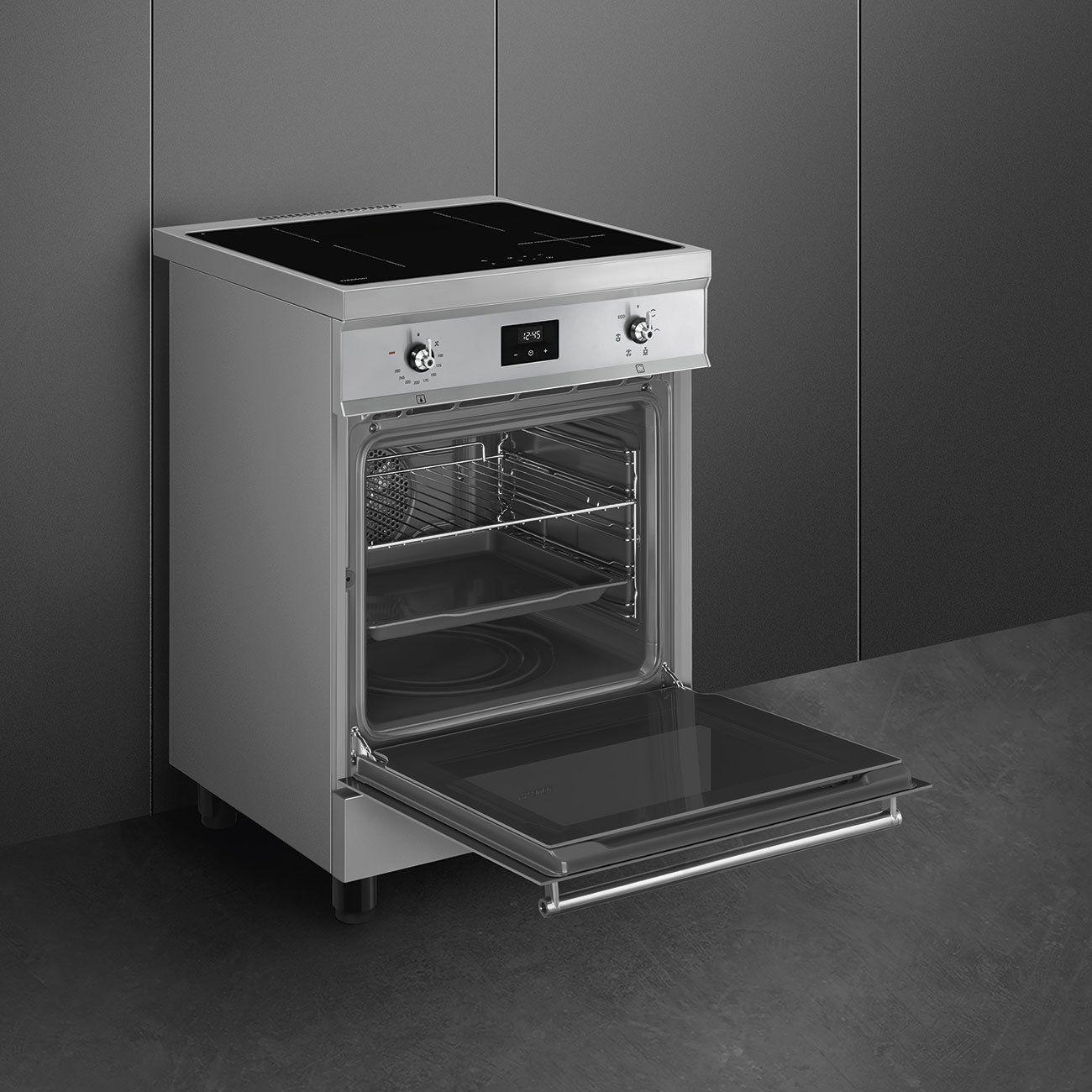 картинка Электрическая кухонная плита Smeg C6IMXT2  картинка Электрическая кухонная плита Smeg C6IMXT2