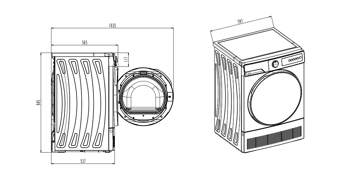 картинка Сушильная машина Delonghi DTD 8105 Н FABIO 