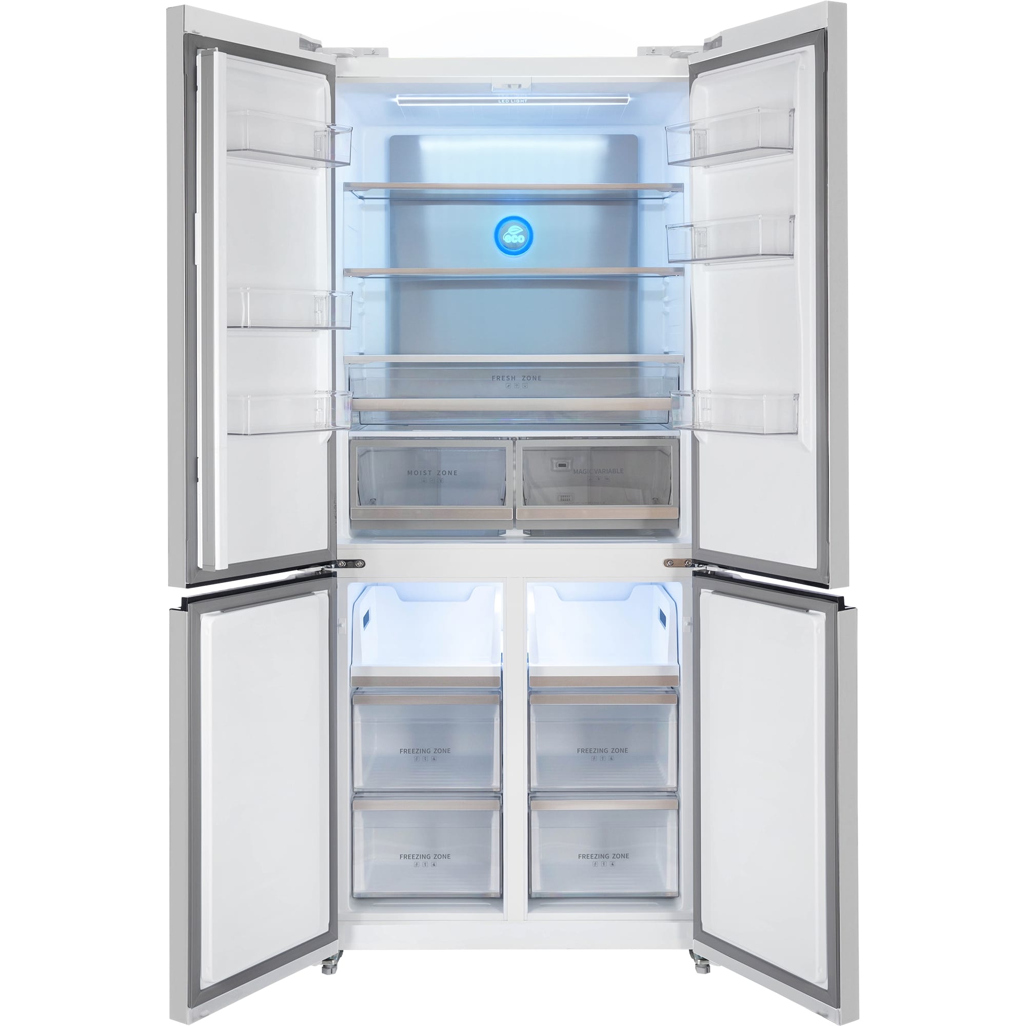 картинка Отдельностоящий холодильник Hiberg RFQ-600DX NFGW INVERTER  картинка Отдельностоящий холодильник Hiberg RFQ-600DX NFGW INVERTER