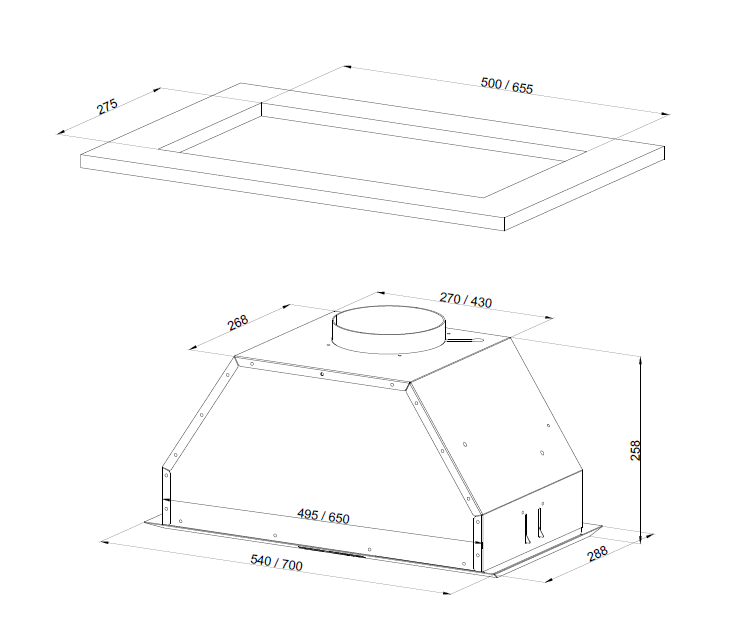 картинка Кухонная вытяжка Kuppersberg INTRO 60 BLACK 
