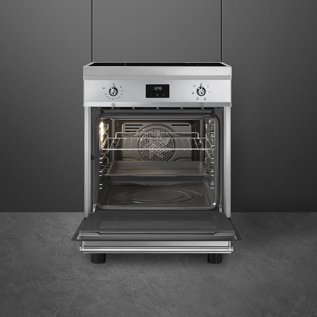 картинка Электрическая кухонная плита Smeg C6IMXT2  картинка Электрическая кухонная плита Smeg C6IMXT2
