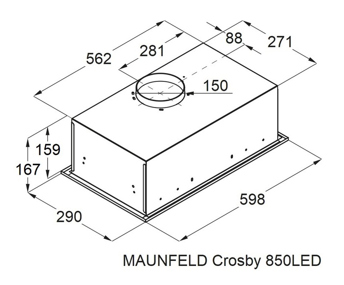 картинка Кухонная вытяжка Maunfeld CROSBY 850LED белый  картинка Кухонная вытяжка Maunfeld CROSBY 850LED белый