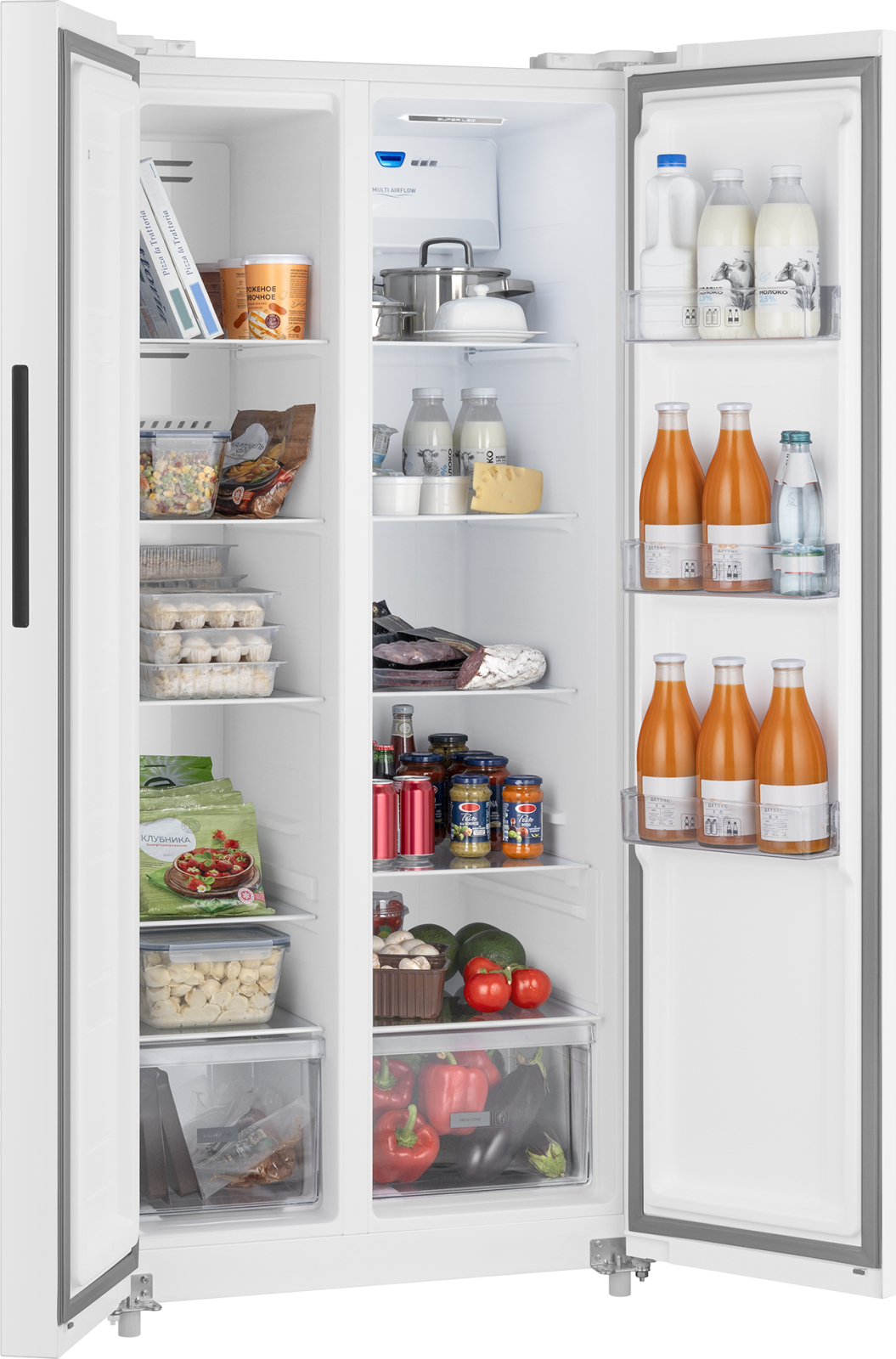 картинка Отдельностоящий холодильник Weissgauff WSBS 500 Inverter NoFrost White 