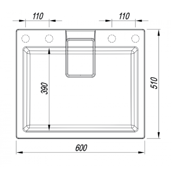 картинка Мойка для кухни Florentina РИВЬЕРА 600 