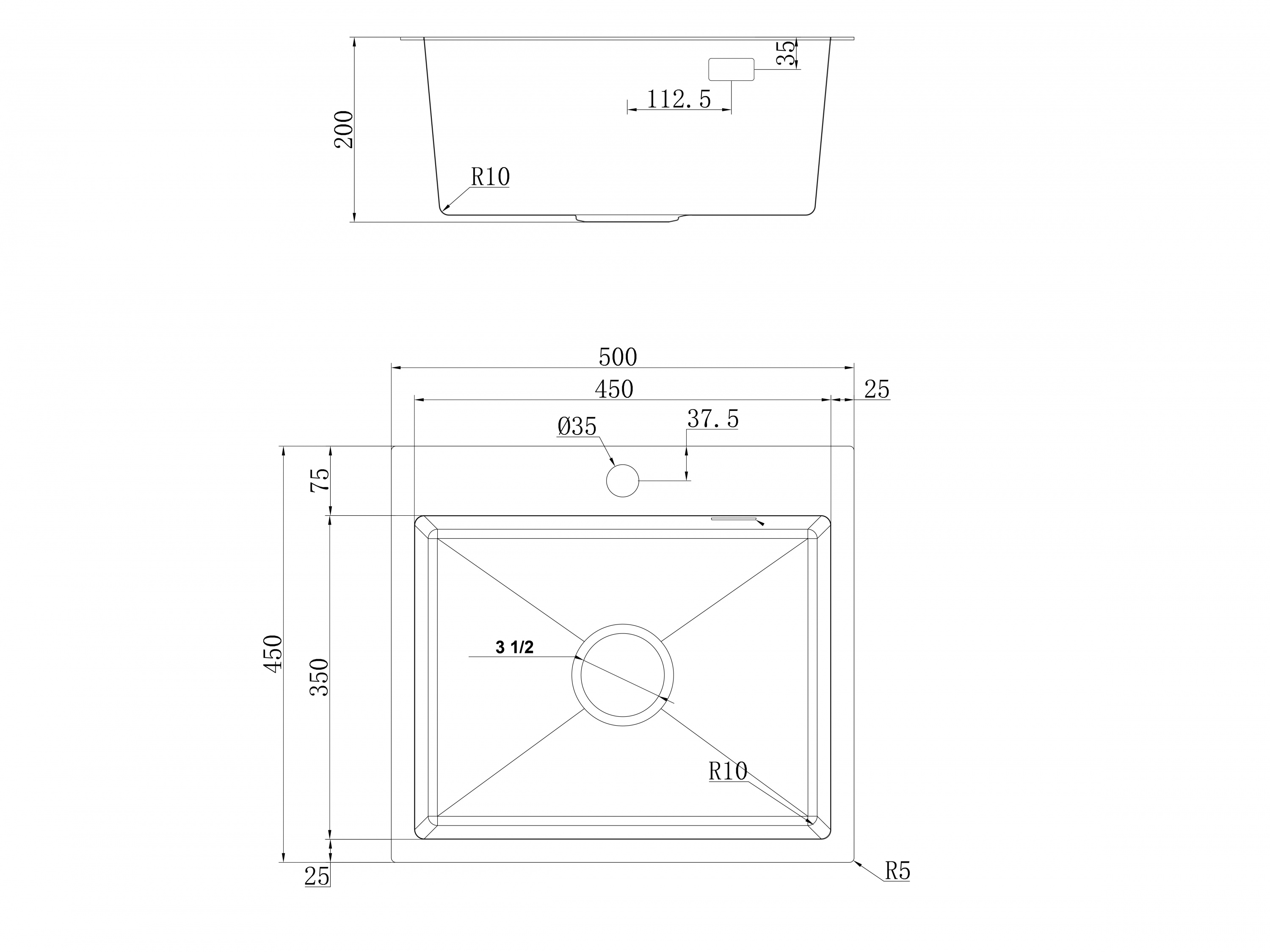 картинка Кухонная мойка Ukinox Практика PRB500.450 -GT10C 0CW  картинка Кухонная мойка Ukinox Практика PRB500.450 -GT10C 0CW