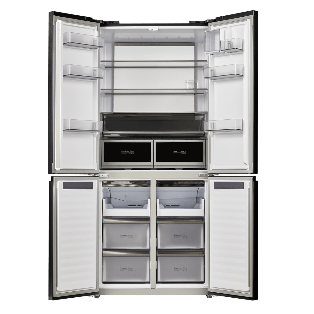 картинка Полувстраиваемый холодильник Maunfeld MFF190NFDB черный 