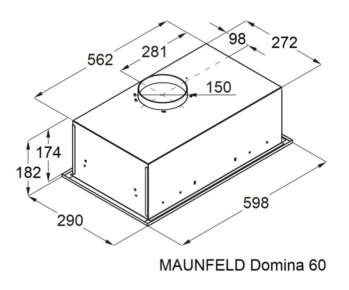 картинка Кухонная вытяжка Maunfeld DOMINA 60 BLACK  картинка Кухонная вытяжка Maunfeld DOMINA 60 BLACK