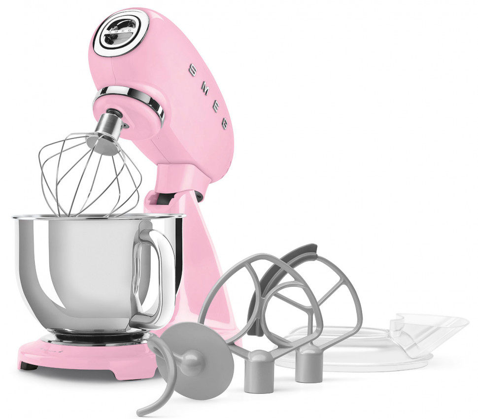 картинка Миксер планетарный Smeg SMF05PKEU розовый 