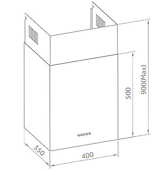 картинка Кухонная вытяжка Weissgauff Box 40 PB White 
